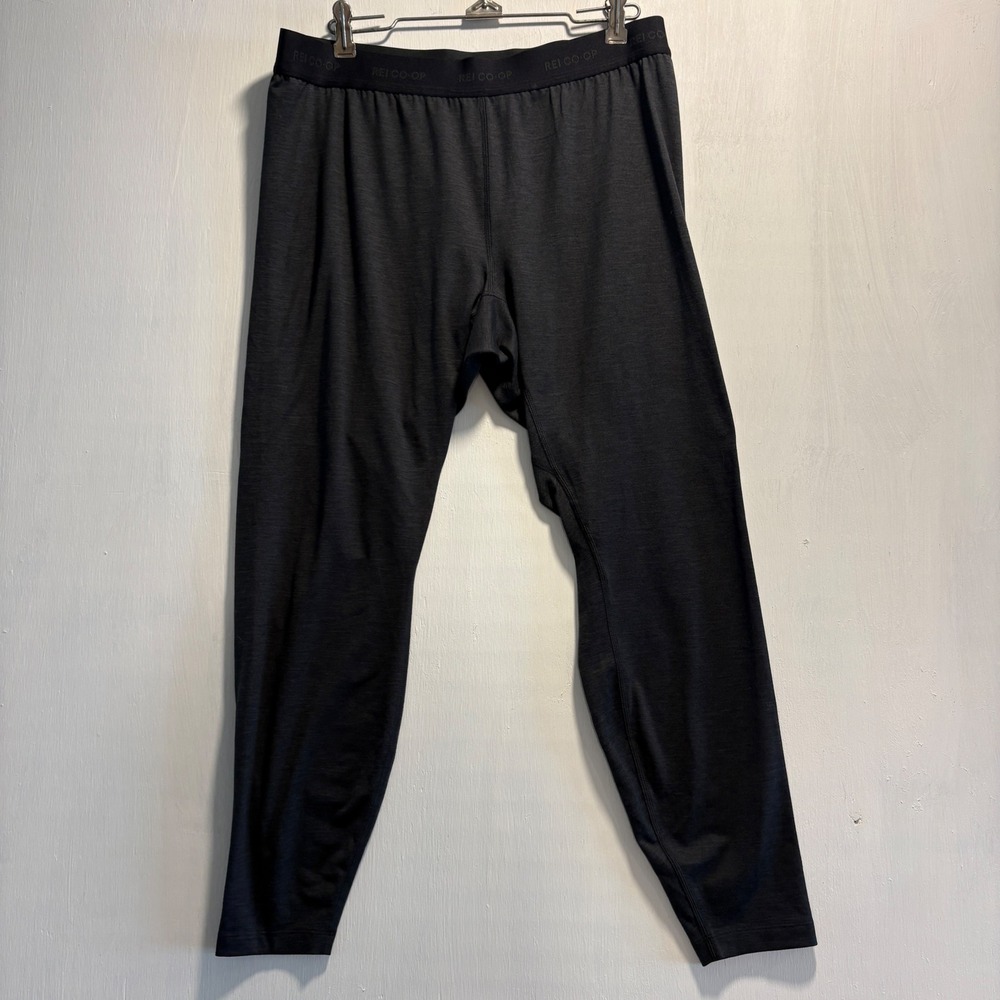 REI Co-op Womens Large Petite Charcoal‎ Gray Base Layer Leggings Heathered 470